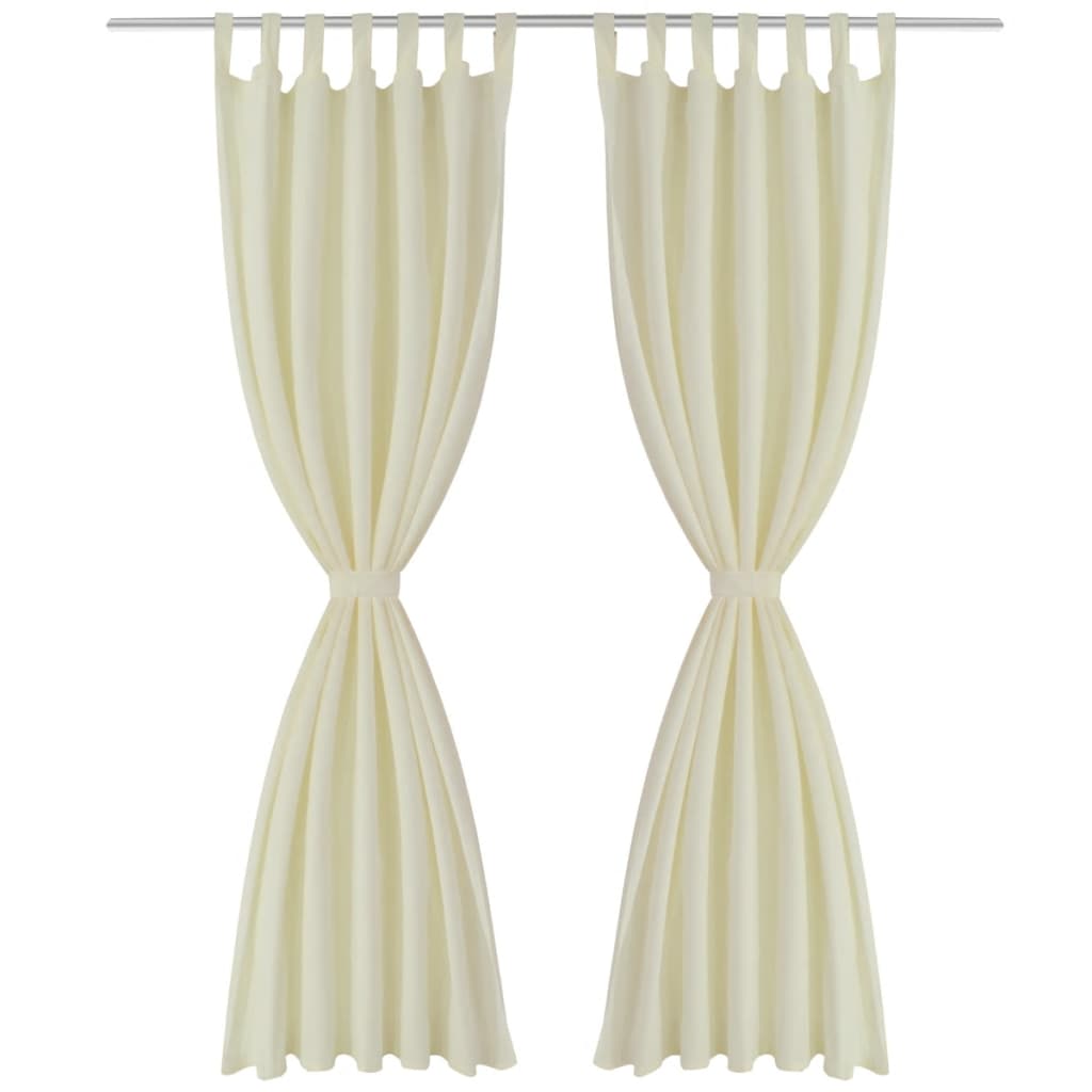 Draperii micro-satin cu bride, 140 x 245 cm, crem, 2 buc. Draperii micro-satin cu bride, 140 x 245 cm, crem, 2 buc.