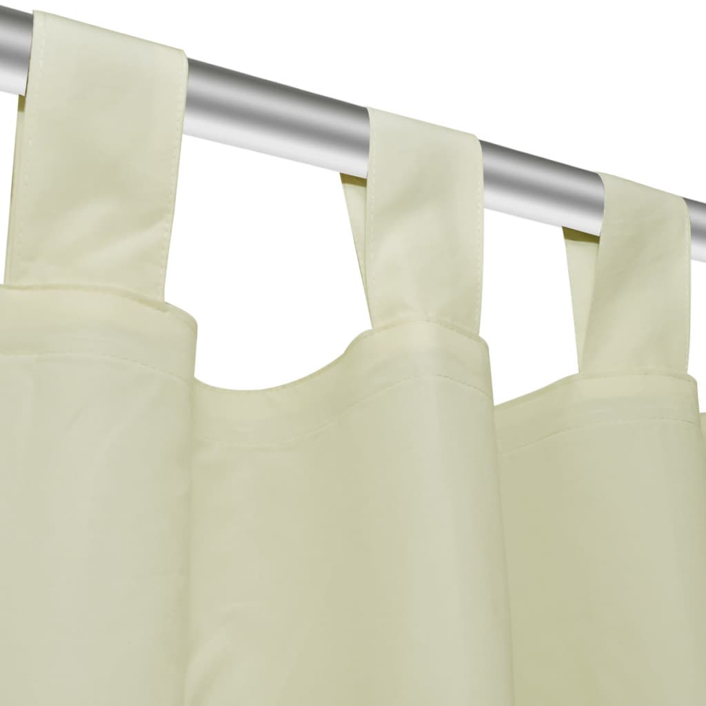 Draperii micro-satin cu bride, 140 x 245 cm, crem, 2 buc. Draperii micro-satin cu bride, 140 x 245 cm, crem, 2 buc.
