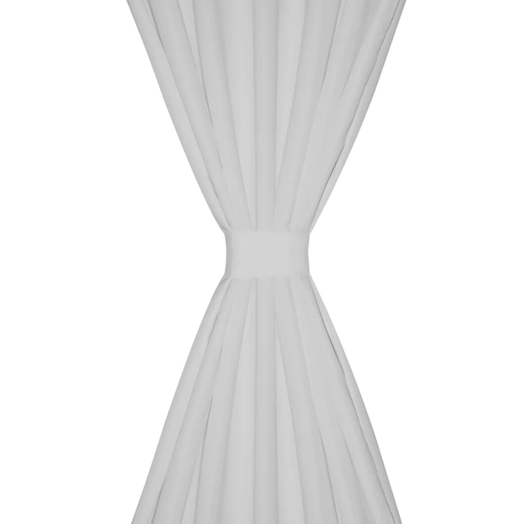 Draperii micro-satin cu bride, 140 x 175 cm, alb, 2 buc. Draperii micro-satin cu bride, 140 x 175 cm, alb, 2 buc.