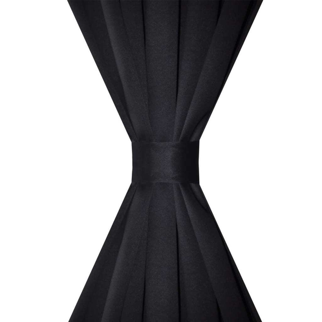 Draperii opace cu rejansă, 2 buc., negru, 135 x 245 cm Draperii opace cu rejansă, 2 buc., negru, 135 x 245 cm