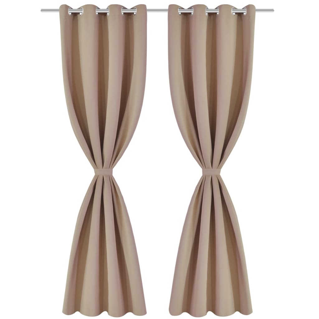 Draperii opace cu inele metalice, 2 buc., crem, 135 x 245 cm Draperii opace cu inele metalice, 2 buc., crem, 135 x 245 cm