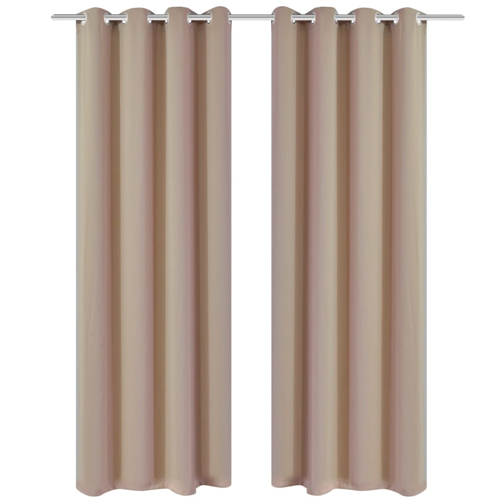 Draperii opace cu inele metalice, 2 buc., crem, 135 x 245 cm Draperii opace cu inele metalice, 2 buc., crem, 135 x 245 cm
