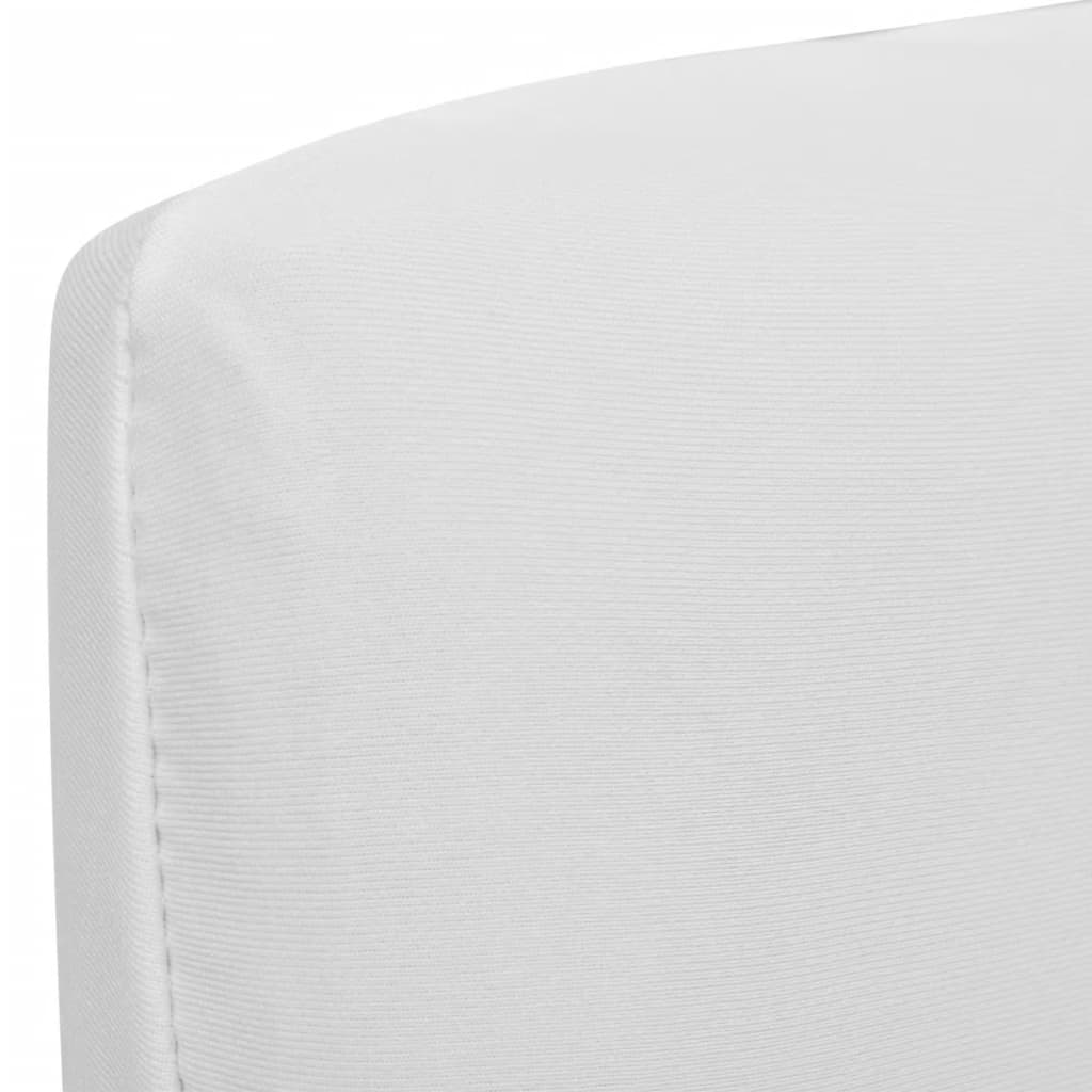 vidaXL Huse de scaun elastice drepte, 6 buc., alb vidaXL Huse de scaun elastice drepte, 6 buc., alb