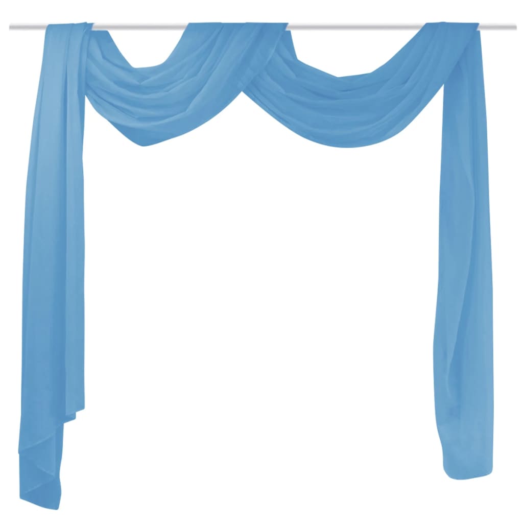 vidaXL Draperie transparentă din voal, turcoaz 140 x 600 cm vidaXL Draperie transparentă din voal, turcoaz 140 x 600 cm