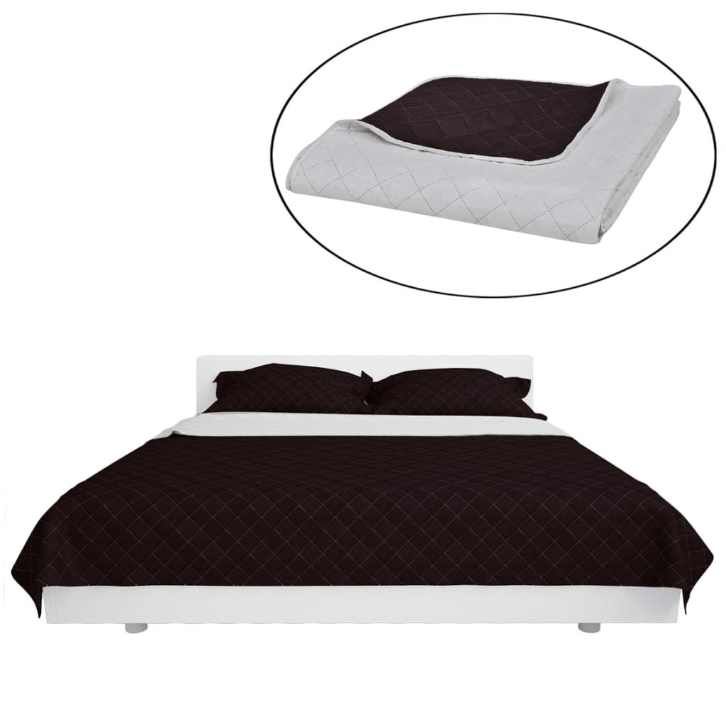 Cuvertură matlasată cu două fețe 220x240 cm, bej/maro Cuvertură matlasată cu două fețe 220x240 cm, bej/maro