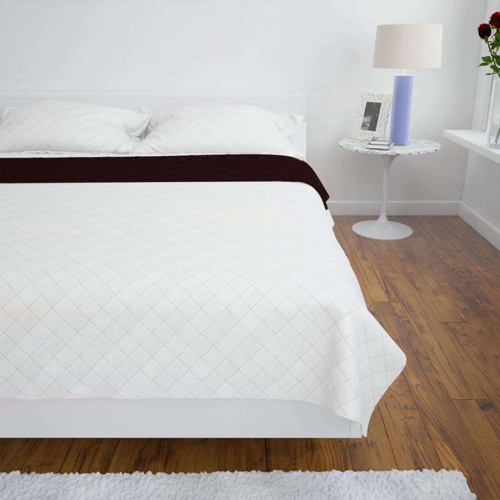 Cuvertură matlasată cu două fețe 220x240 cm, bej/maro Cuvertură matlasată cu două fețe 220x240 cm, bej/maro