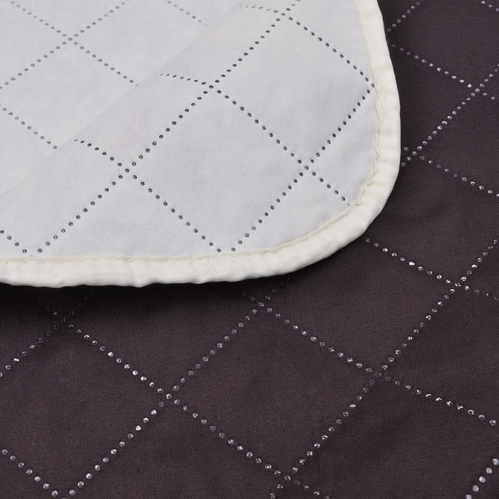 Cuvertură matlasată cu două fețe 230 x 260 cm, bej/maro Cuvertură matlasată cu două fețe 230 x 260 cm, bej/maro