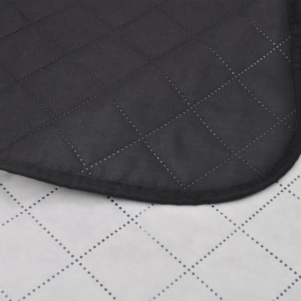 Cuvertură matlasată cu două fețe, negru/alb, 230 x 260 cm Cuvertură matlasată cu două fețe, negru/alb, 230 x 260 cm