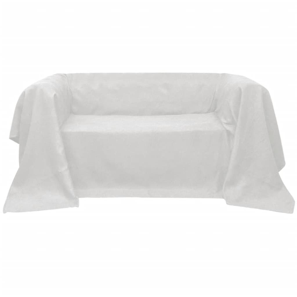 Husă din velur microfibră pentru canapea, 210 x 280 cm, crem Husă din velur microfibră pentru canapea, 210 x 280 cm, crem