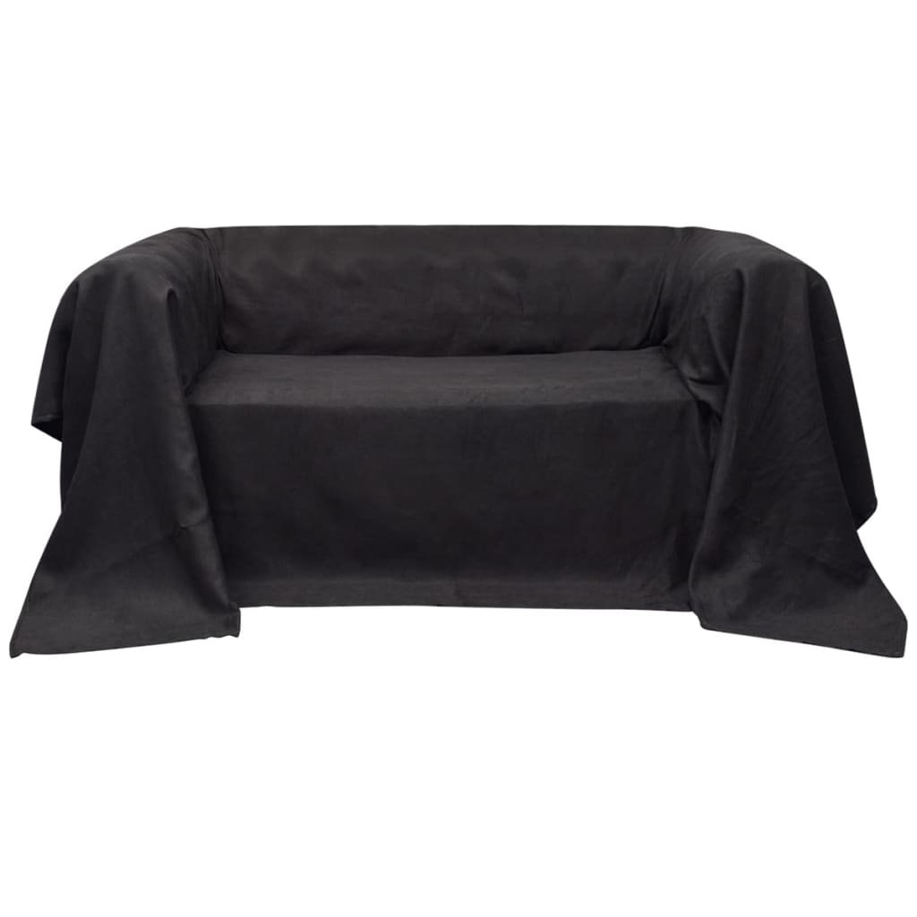 Husă din velur microfibră pentru canapea, 270 x 350 cm, antracit Husă din velur microfibră pentru canapea, 270 x 350 cm, antracit