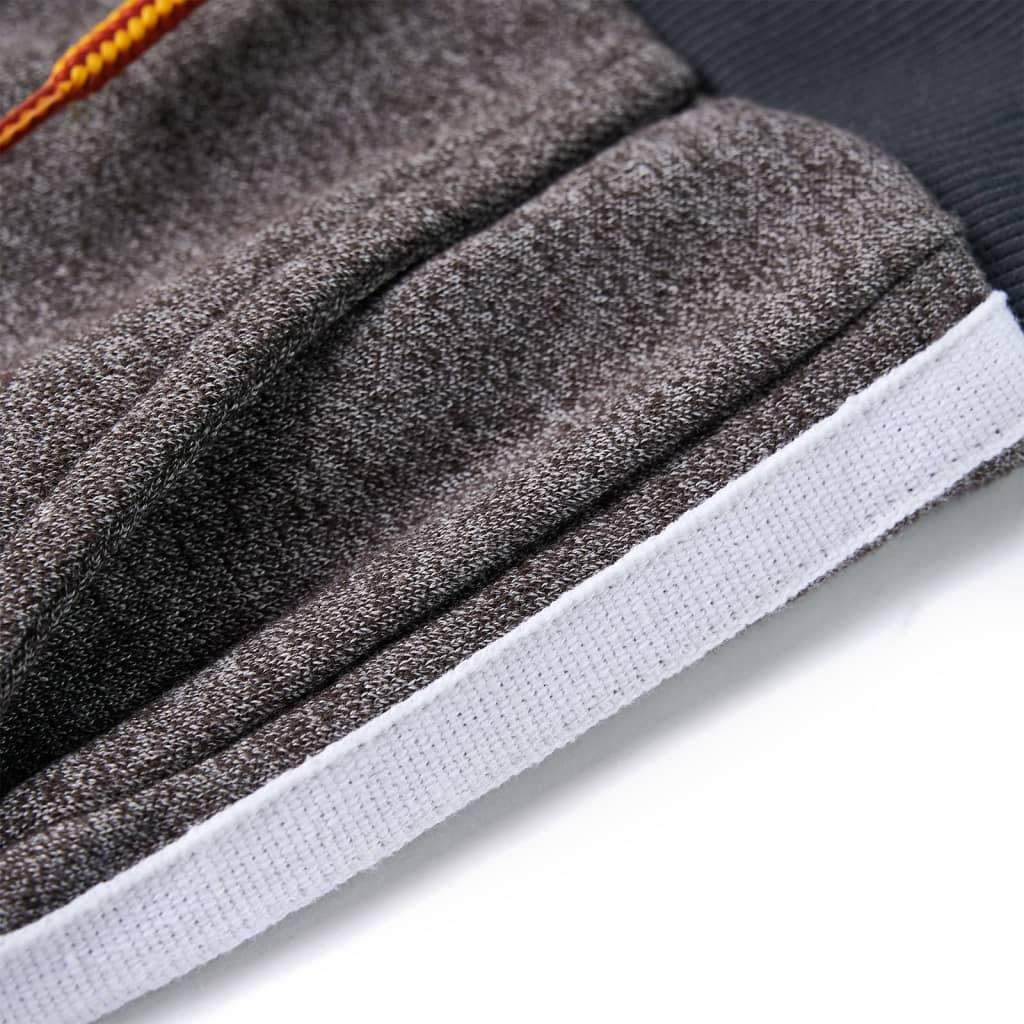 Pantaloni de trening pentru copii, gri închis melanj, 92 Pantaloni de trening pentru copii, gri închis melanj, 92