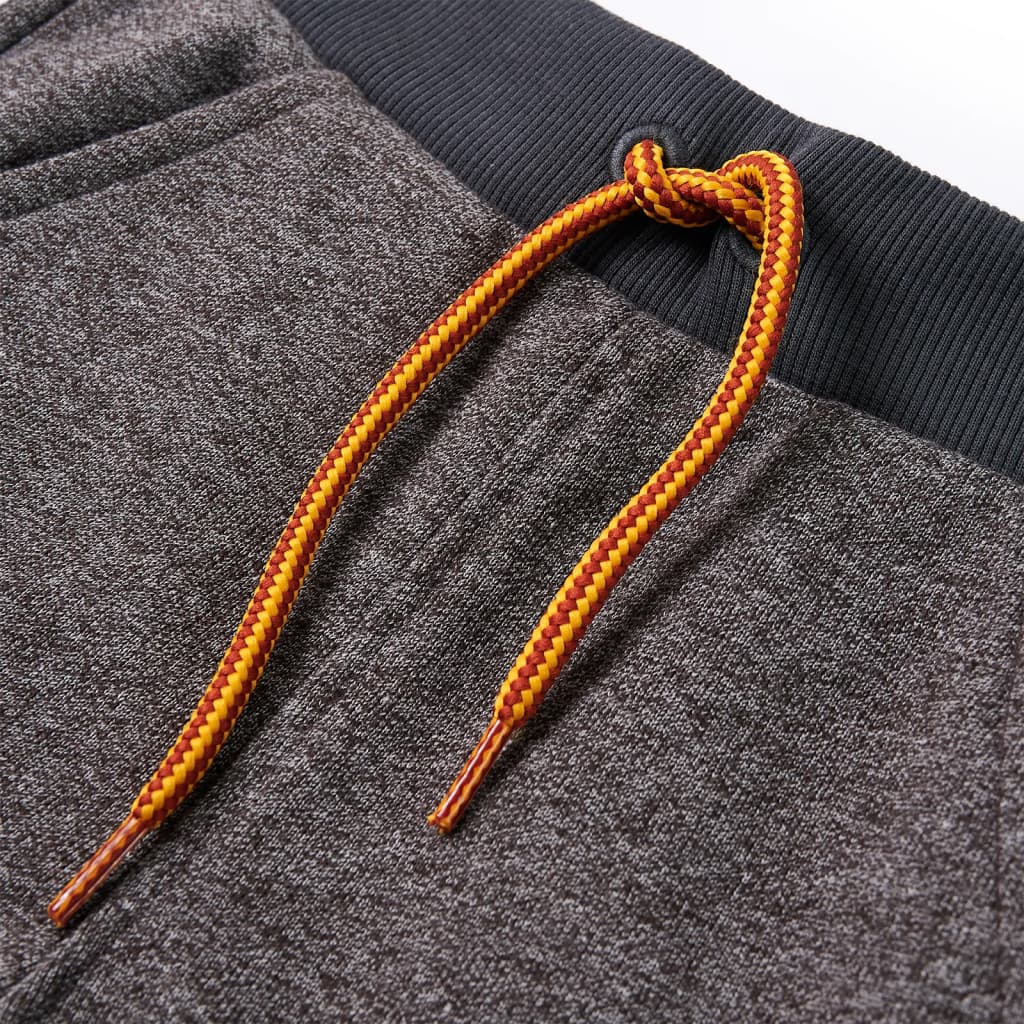 Pantaloni de trening pentru copii, gri închis melanj, 104 Pantaloni de trening pentru copii, gri închis melanj, 104