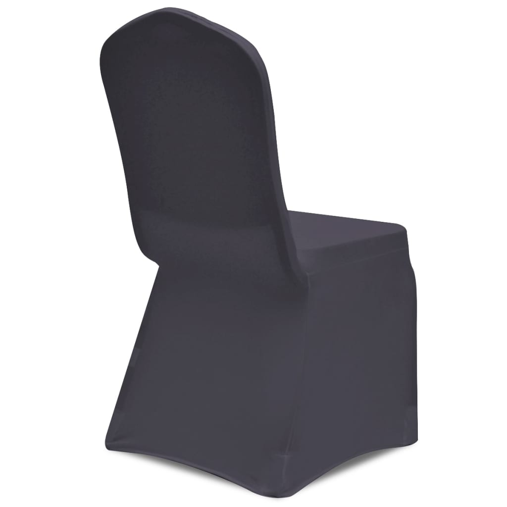 vidaXL Husă de scaun elastică, 6 buc., antracit vidaXL Husă de scaun elastică, 6 buc., antracit