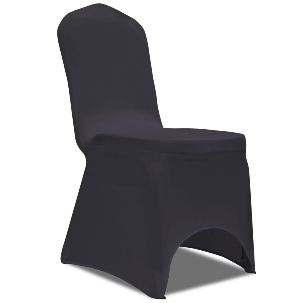 vidaXL Husă de scaun elastică, 4 buc., antracit vidaXL Husă de scaun elastică, 4 buc., antracit