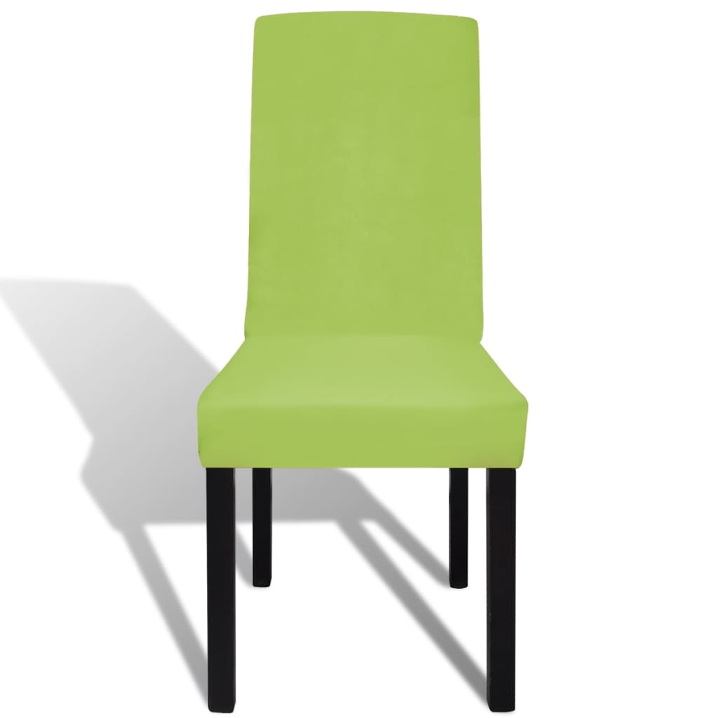 vidaXL Huse de scaun elastice drepte, 6 buc., verde vidaXL Huse de scaun elastice drepte, 6 buc., verde