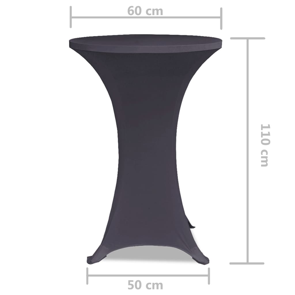 vidaXL Husă elastică pentru masă, 2 buc., antracit, 60 cm vidaXL Husă elastică pentru masă, 2 buc., antracit, 60 cm