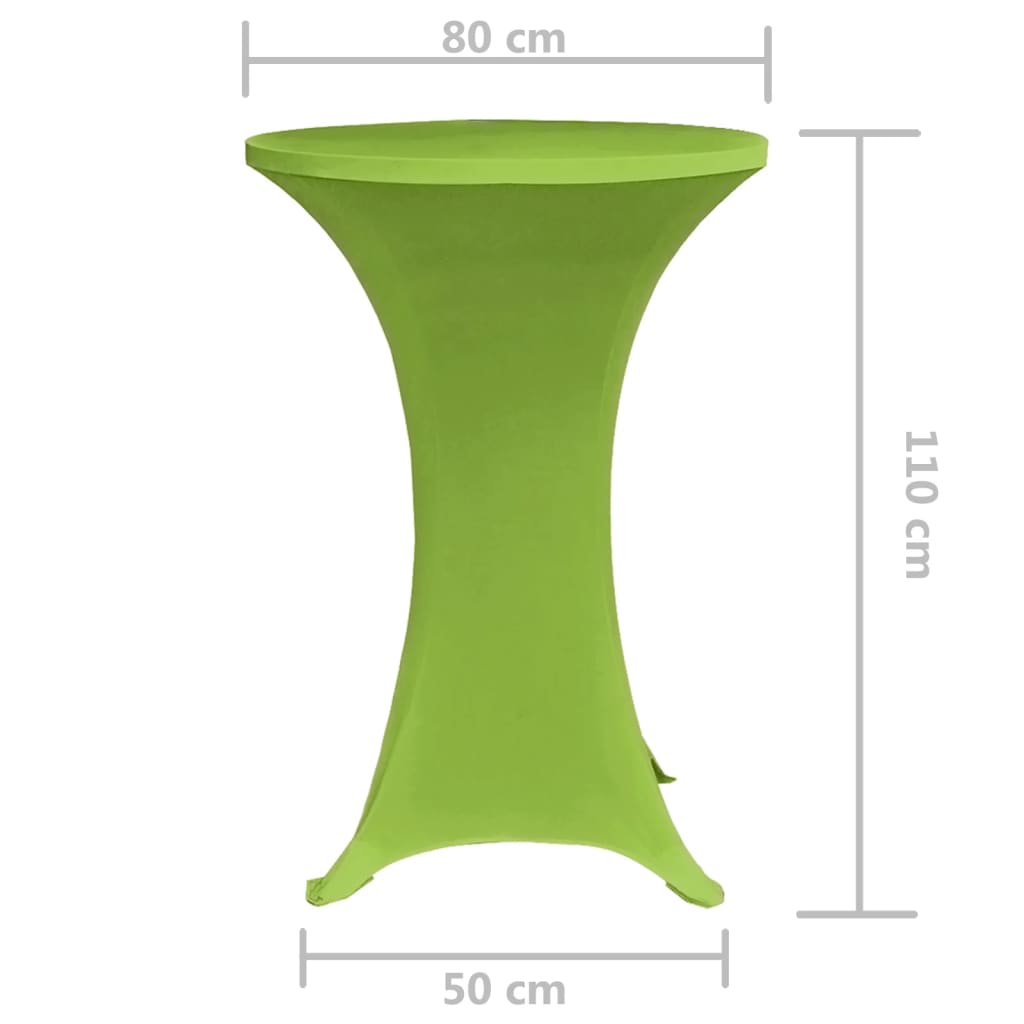 vidaXL Husă elastică pentru masă, 2 buc., verde, 80 cm vidaXL Husă elastică pentru masă, 2 buc., verde, 80 cm
