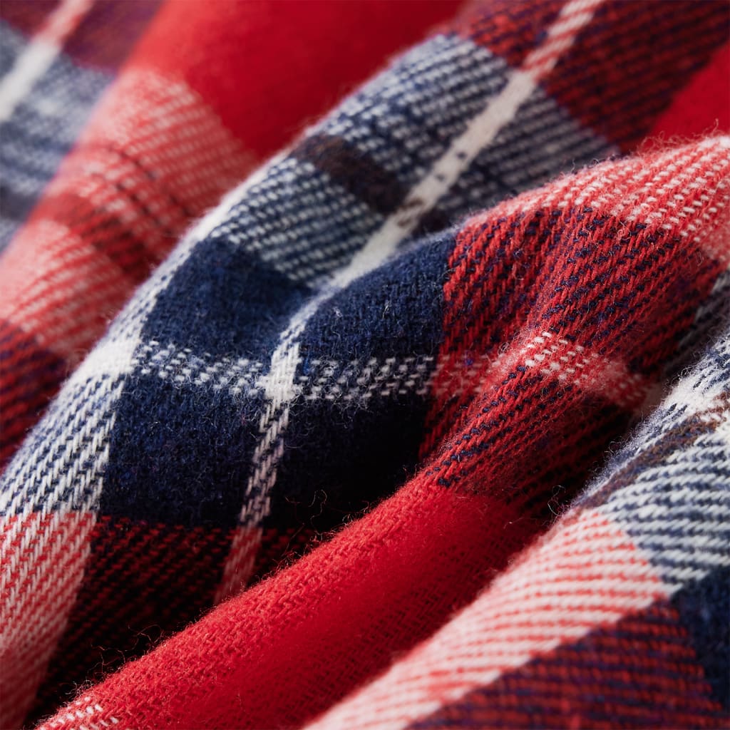 Cămașă în carouri pentru copii, roșu și bleumarin, 116