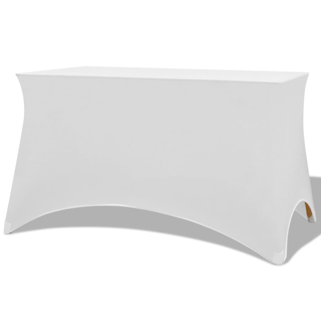 vidaXL Huse de masă elastice, 183 x 76 x 74 cm, 2 buc, alb vidaXL Huse de masă elastice, 183 x 76 x 74 cm, 2 buc, alb