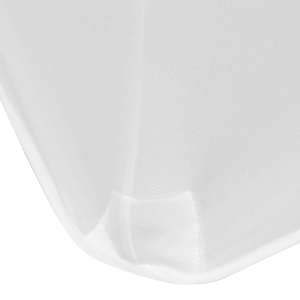 vidaXL Huse elastice pentru masă, 243 x 76 x 74 cm, alb, 2 buc. vidaXL Huse elastice pentru masă, 243 x 76 x 74 cm, alb, 2 buc.