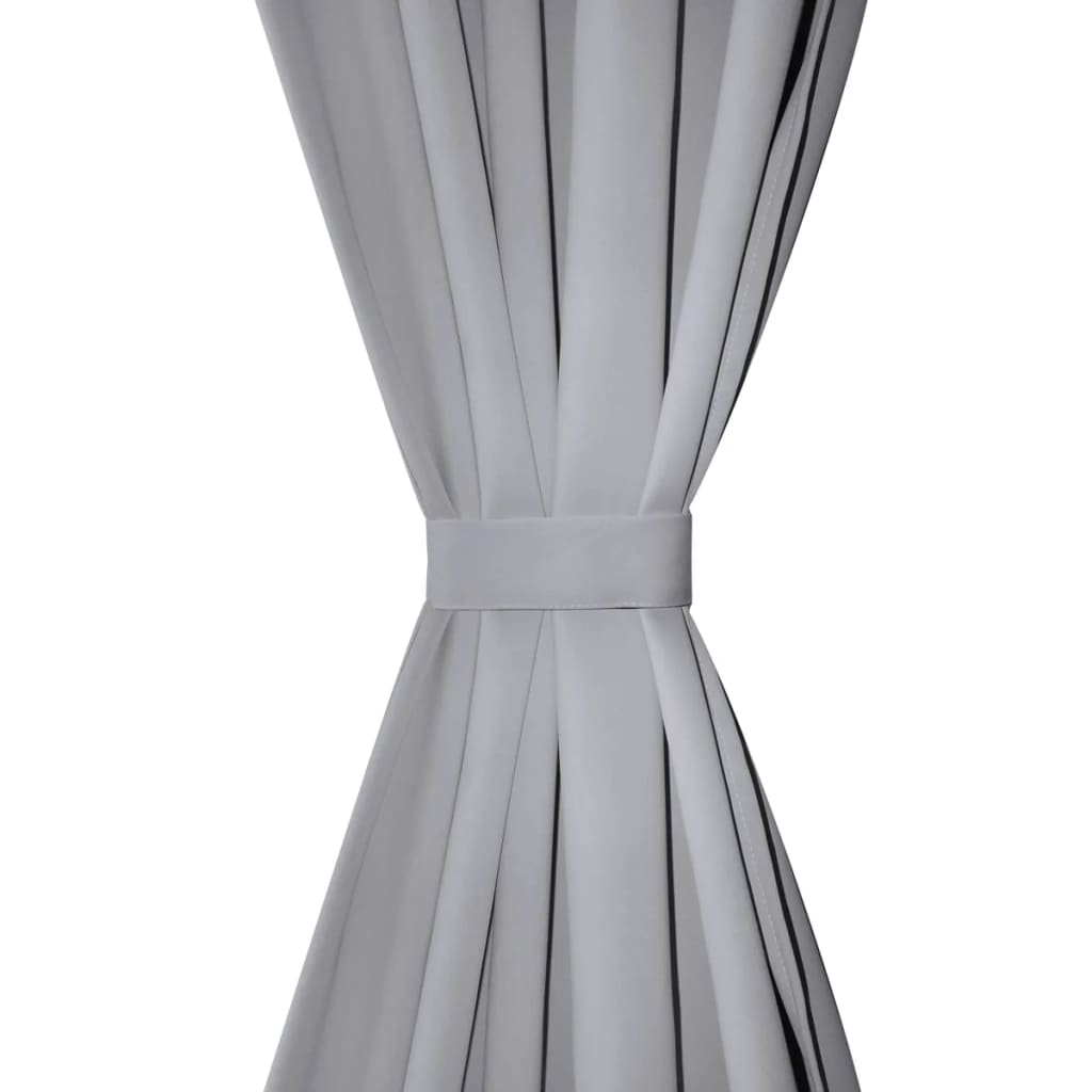 vidaXL Draperii opace cu ocheți metalici, 2 buc, 135 x 175 cm, gri vidaXL Draperii opace cu ocheți metalici, 2 buc, 135 x 175 cm, gri
