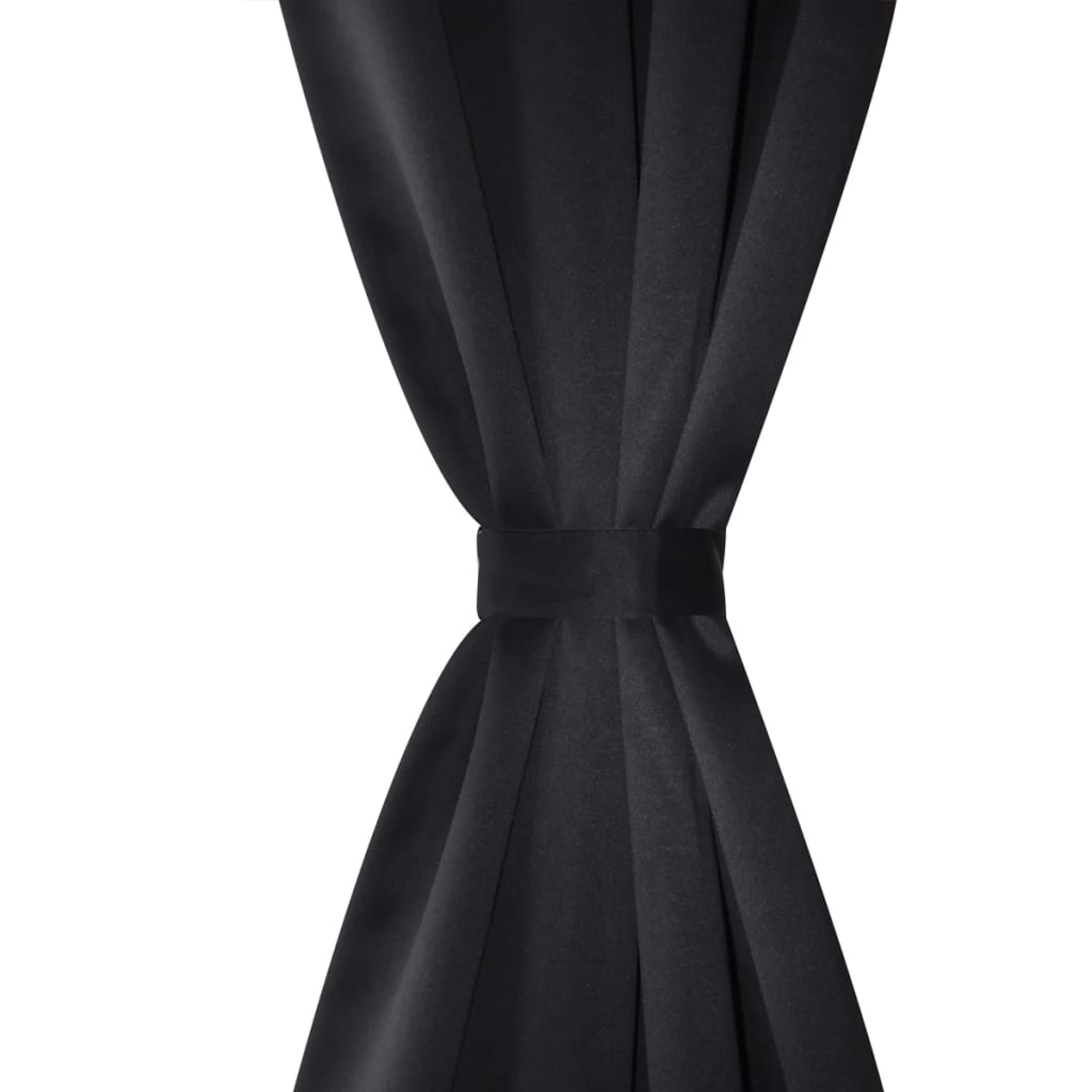 vidaXL Draperie opacă, ocheți metalici, 270 x 245 cm, negru vidaXL Draperie opacă, ocheți metalici, 270 x 245 cm, negru