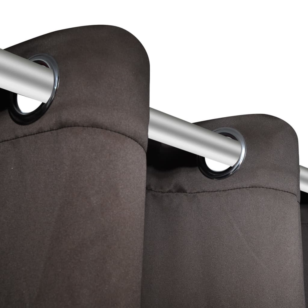 vidaXL Draperie opacă, ocheți metalici, 270 x 245 cm, maro vidaXL Draperie opacă, ocheți metalici, 270 x 245 cm, maro