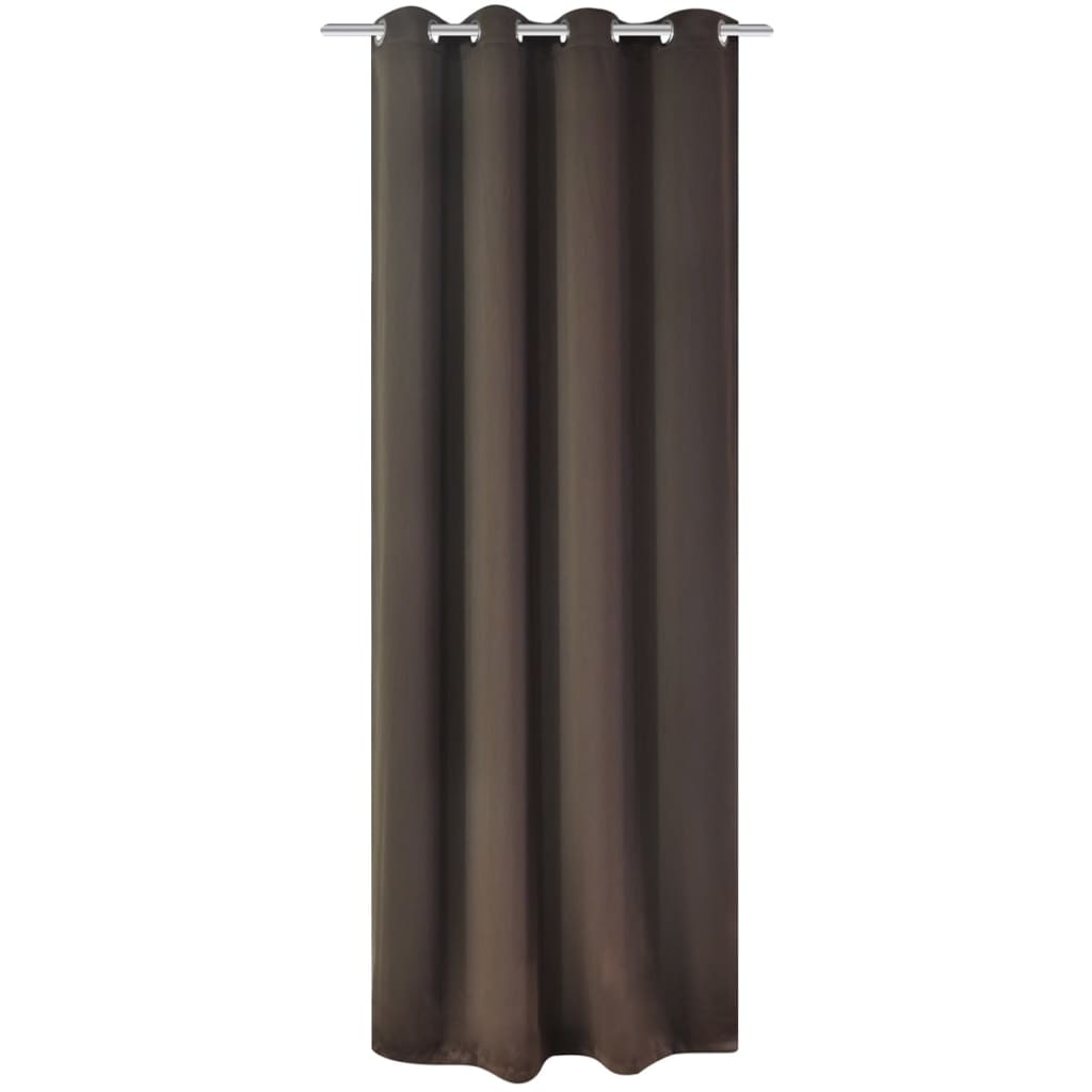 vidaXL Draperie opacă, ocheți metalici, 270 x 245 cm, maro vidaXL Draperie opacă, ocheți metalici, 270 x 245 cm, maro