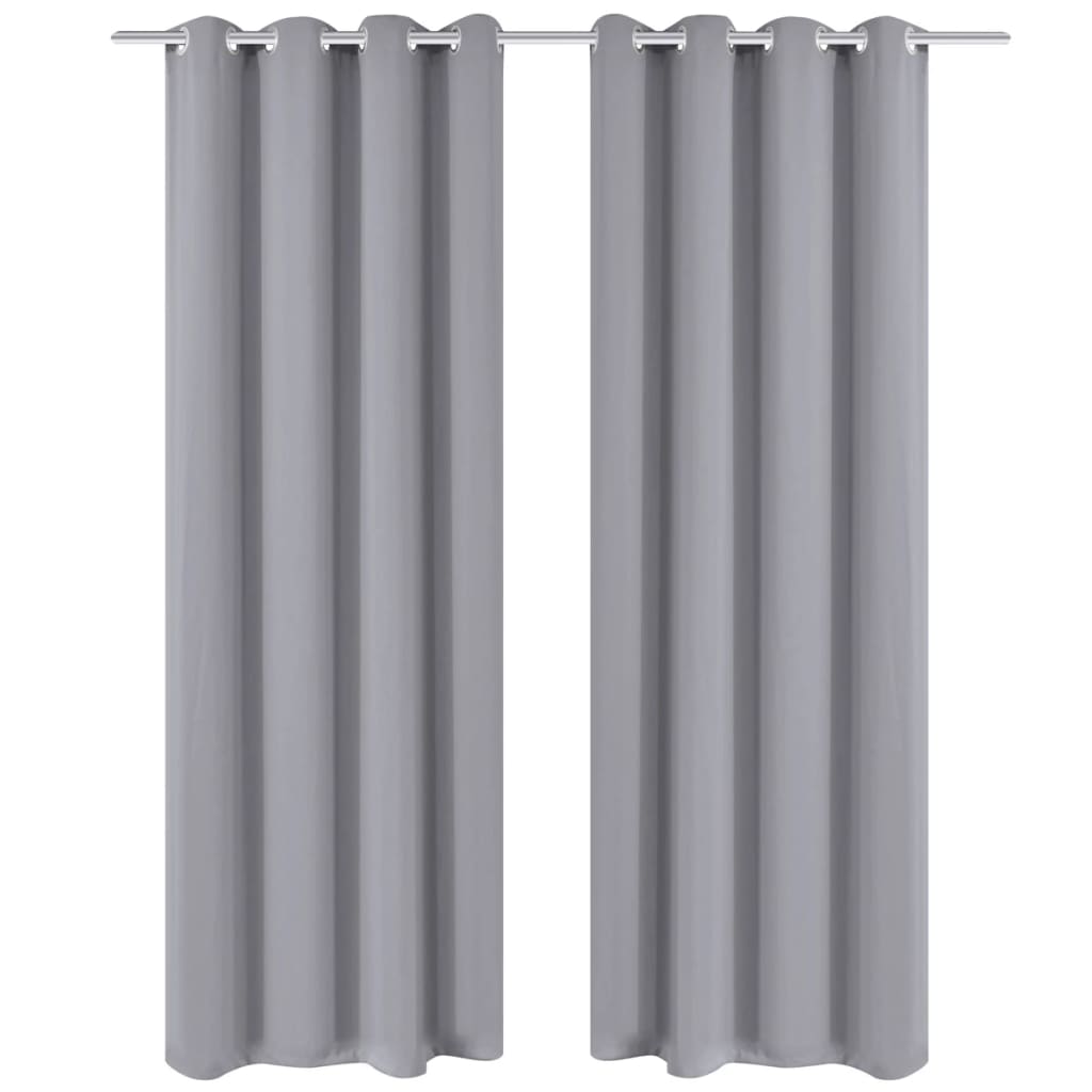 vidaXL Draperie opacă, ocheți metalici, 270 x 245 cm, gri