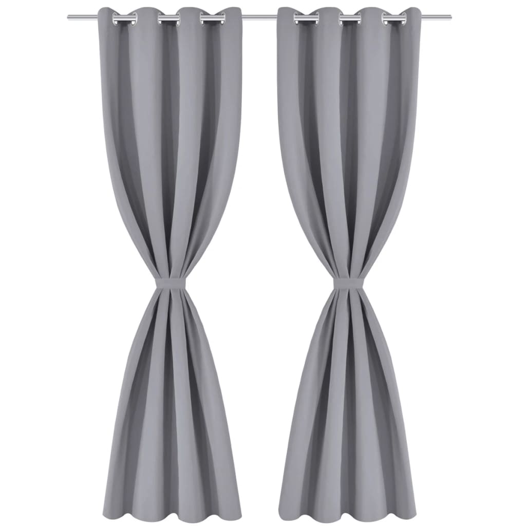 vidaXL Draperie opacă, ocheți metalici, 270 x 245 cm, gri