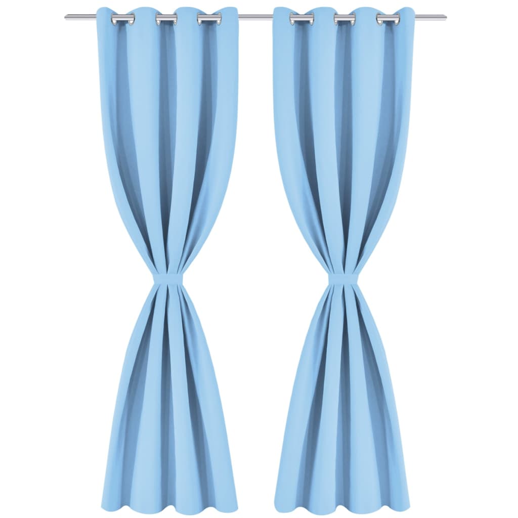 vidaXL Draperie opacă, ocheți metalici, 270 x 245 cm, turcoaz