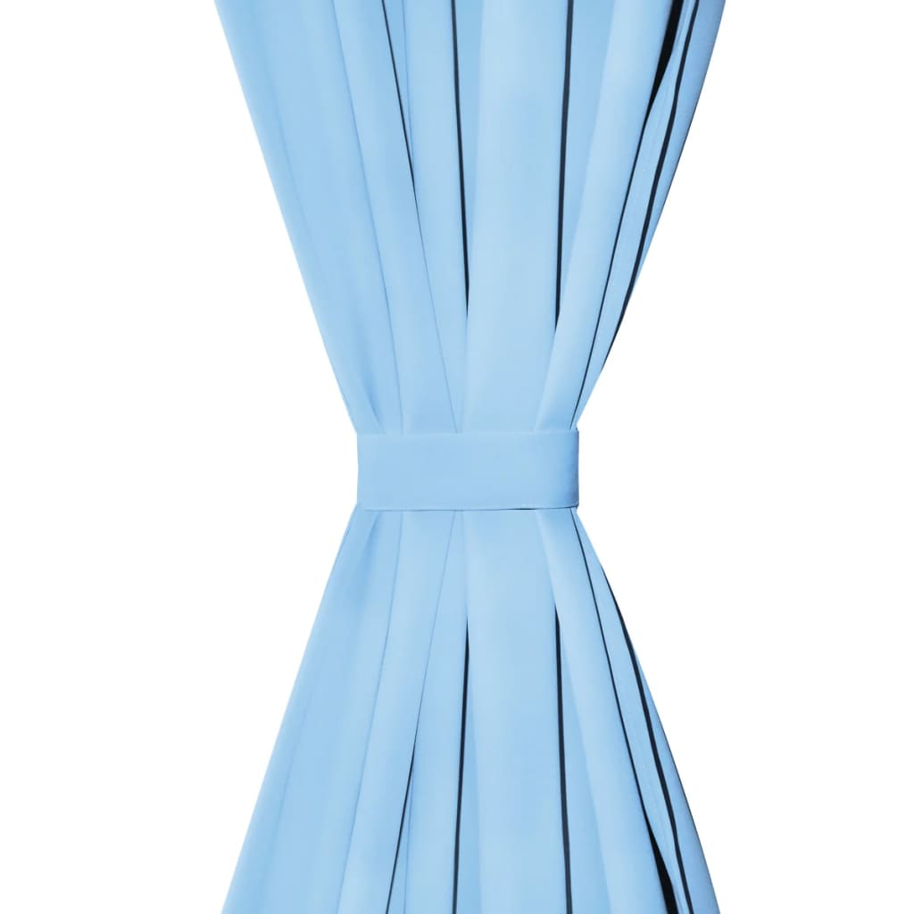 vidaXL Draperie opacă, ocheți metalici, 270 x 245 cm, turcoaz