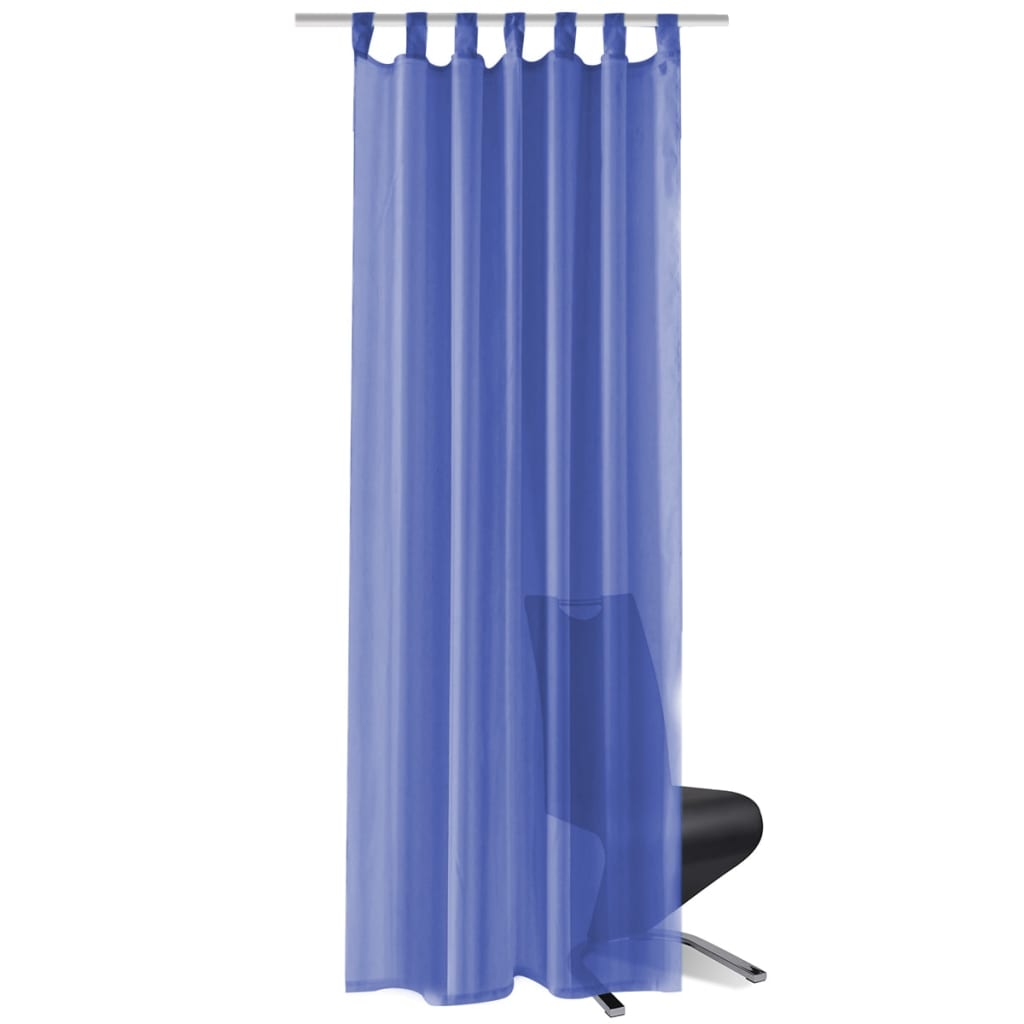 vidaXL Draperii din voal, 2 buc., 140 x 225 cm, albastru regal vidaXL Draperii din voal, 2 buc., 140 x 225 cm, albastru regal