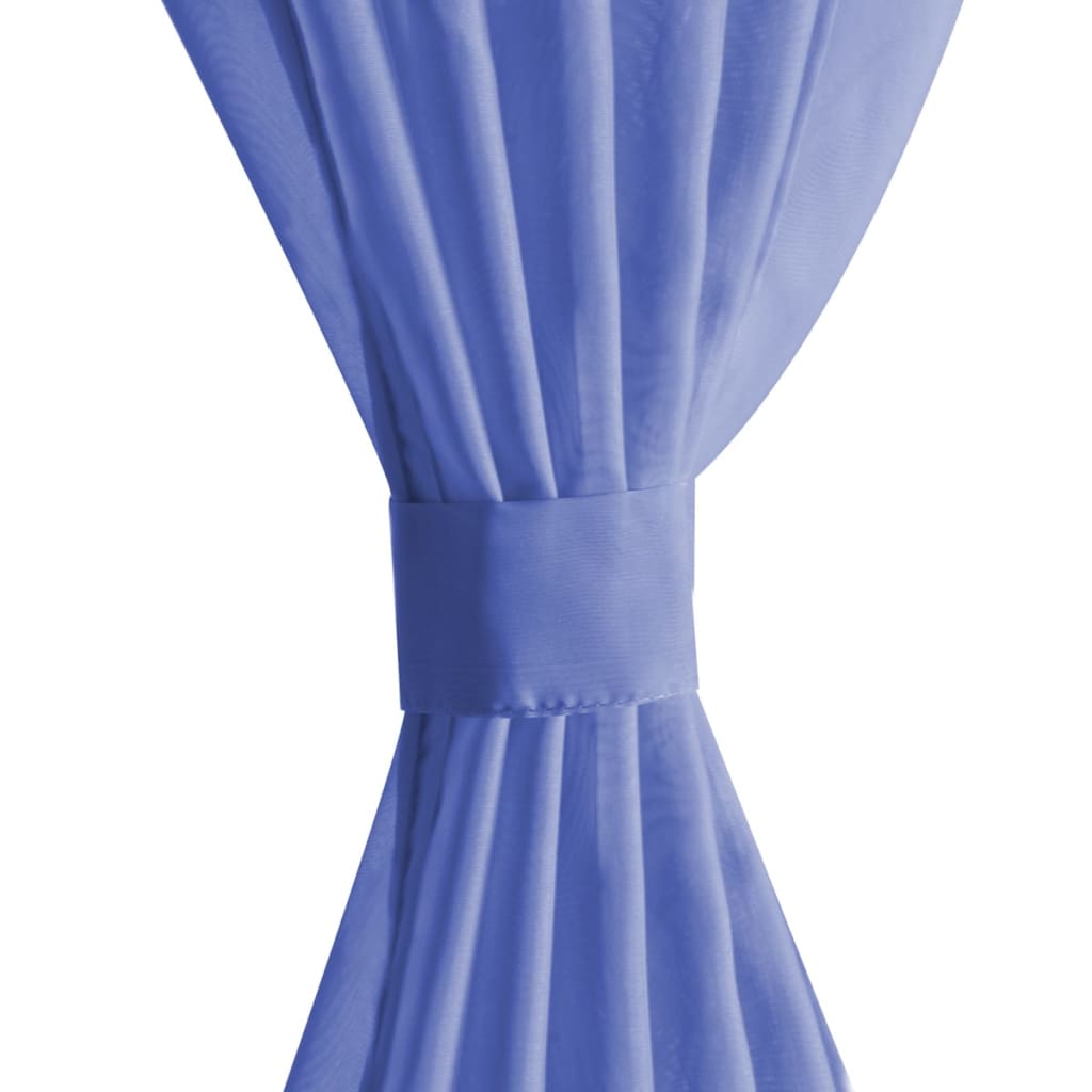 vidaXL Draperii din voal, 2 buc., 140 x 225 cm, albastru regal vidaXL Draperii din voal, 2 buc., 140 x 225 cm, albastru regal