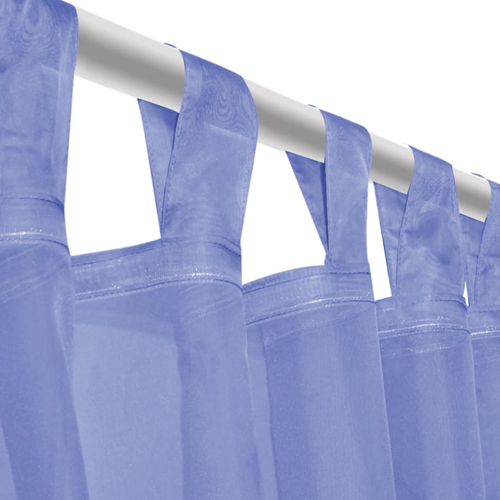 vidaXL Draperii din voal, 2 buc., 140 x 225 cm, albastru regal vidaXL Draperii din voal, 2 buc., 140 x 225 cm, albastru regal
