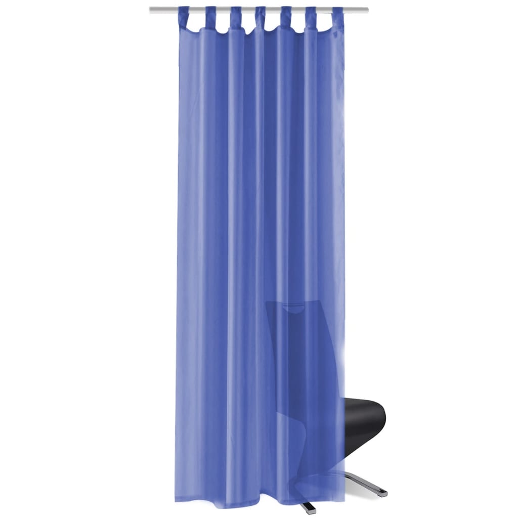 vidaXL Draperii din voal, 2 buc., 140 x 245 cm, albastru regal vidaXL Draperii din voal, 2 buc., 140 x 245 cm, albastru regal