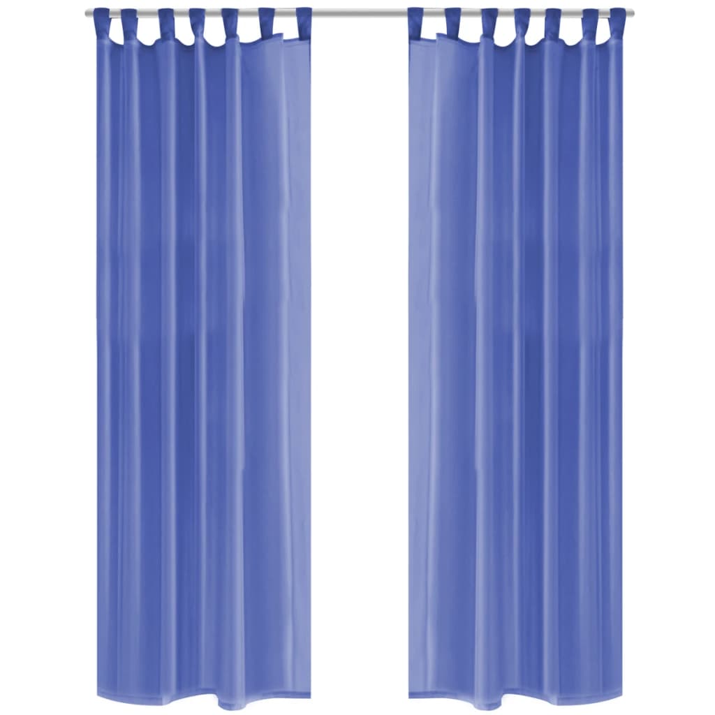 vidaXL Draperii din voal, 2 buc., 140 x 245 cm, albastru regal vidaXL Draperii din voal, 2 buc., 140 x 245 cm, albastru regal