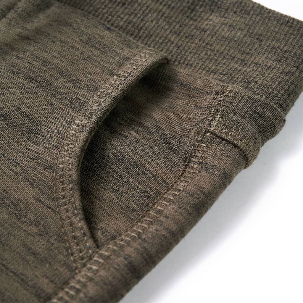Pantaloni de trening pentru copii, kaki închis melanj, 92 Pantaloni de trening pentru copii, kaki închis melanj, 92