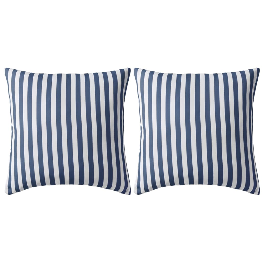 vidaXL Perne de exterior, 2 buc., imprimeu dungi, 45x45 cm, bleumarin vidaXL Perne de exterior, 2 buc., imprimeu dungi, 45x45 cm, bleumarin