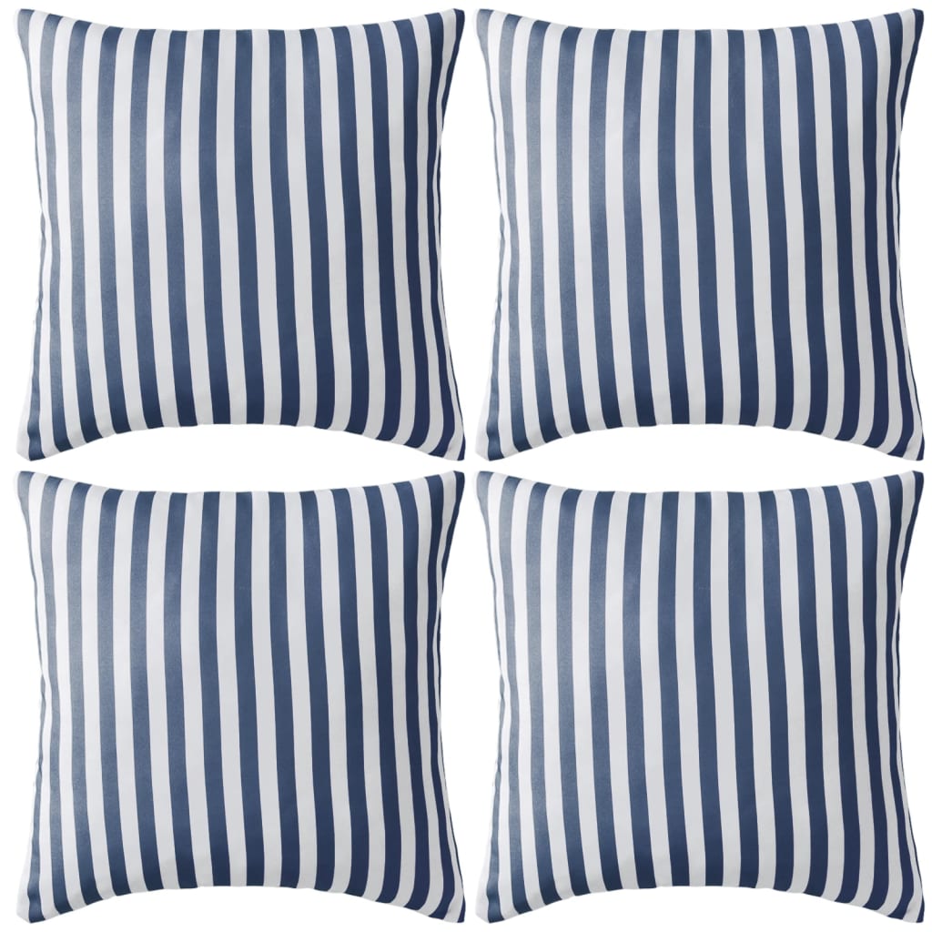 vidaXL Perne de exterior, 4 buc., imprimeu dungi, 45x45 cm, bleumarin vidaXL Perne de exterior, 4 buc., imprimeu dungi, 45x45 cm, bleumarin