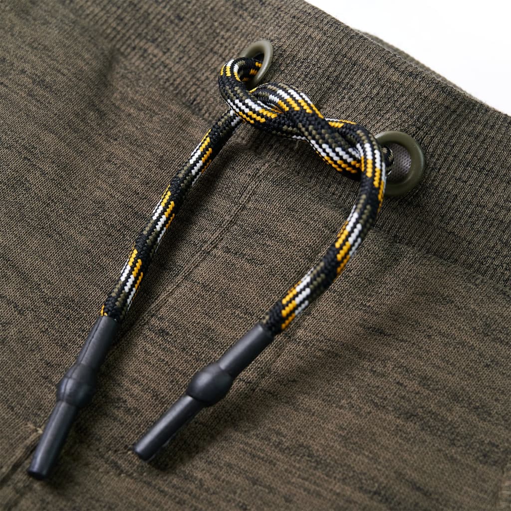 Pantaloni de trening pentru copii, kaki închis melanj, 116 Pantaloni de trening pentru copii, kaki închis melanj, 116