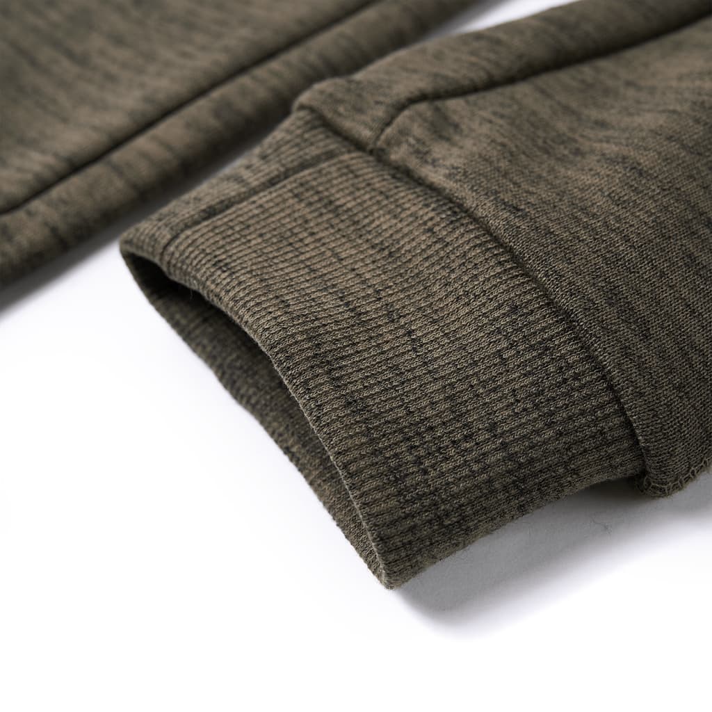 Pantaloni de trening pentru copii, kaki închis melanj, 116 Pantaloni de trening pentru copii, kaki închis melanj, 116