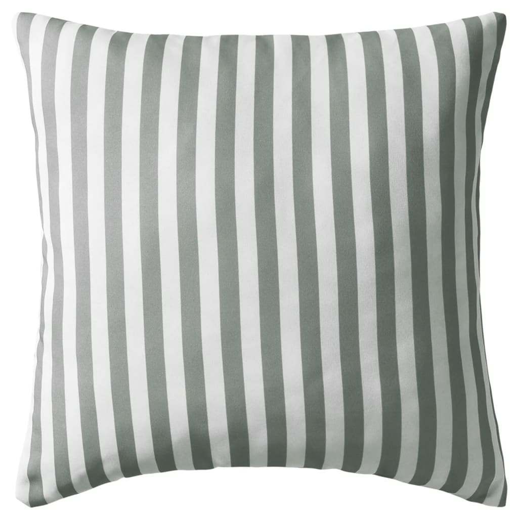 vidaXL Perne de exterior, 4 buc, imprimeu dungi, 45x45 cm, gri vidaXL Perne de exterior, 4 buc, imprimeu dungi, 45x45 cm, gri