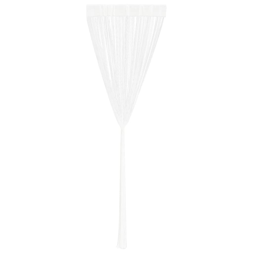 vidaXL Draperii franjuri, 2 buc., 100 x 250 cm, alb