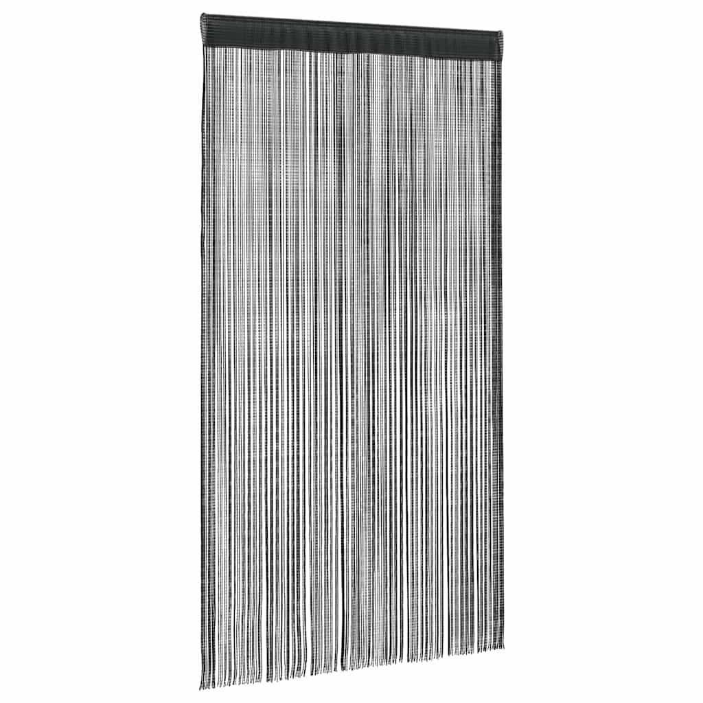 vidaXL Draperii cu franjuri, 2 buc., 140 x 250 cm, negru