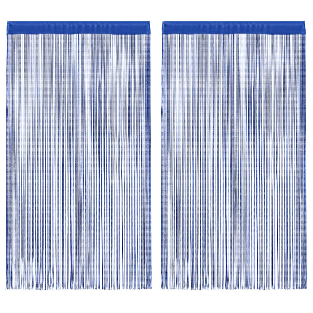 vidaXL Draperii cu franjuri, 2 buc., 140 x 250 cm, albastru