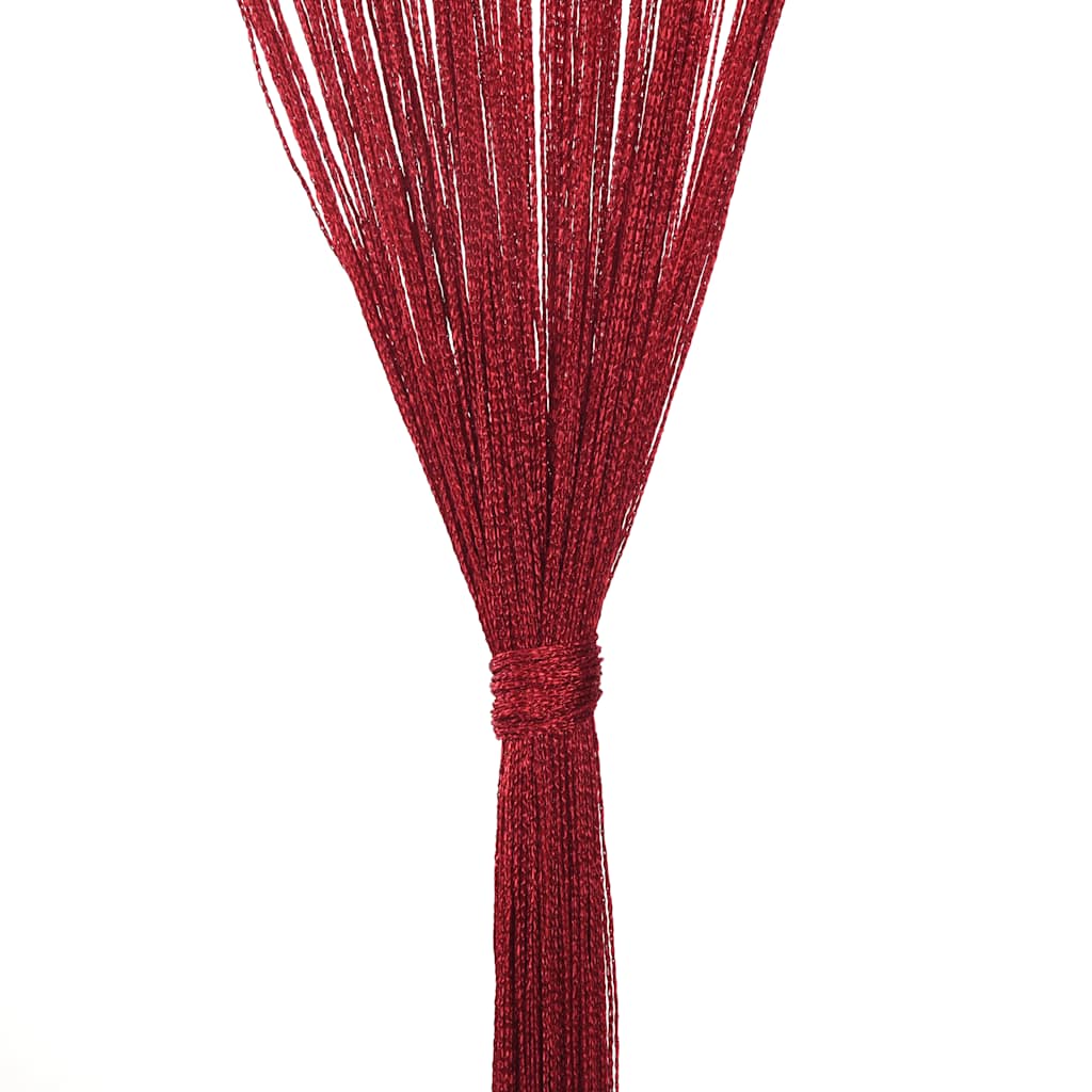 vidaXL Draperii cu franjuri, 2 buc., 100 x 250 cm, roșu burgund