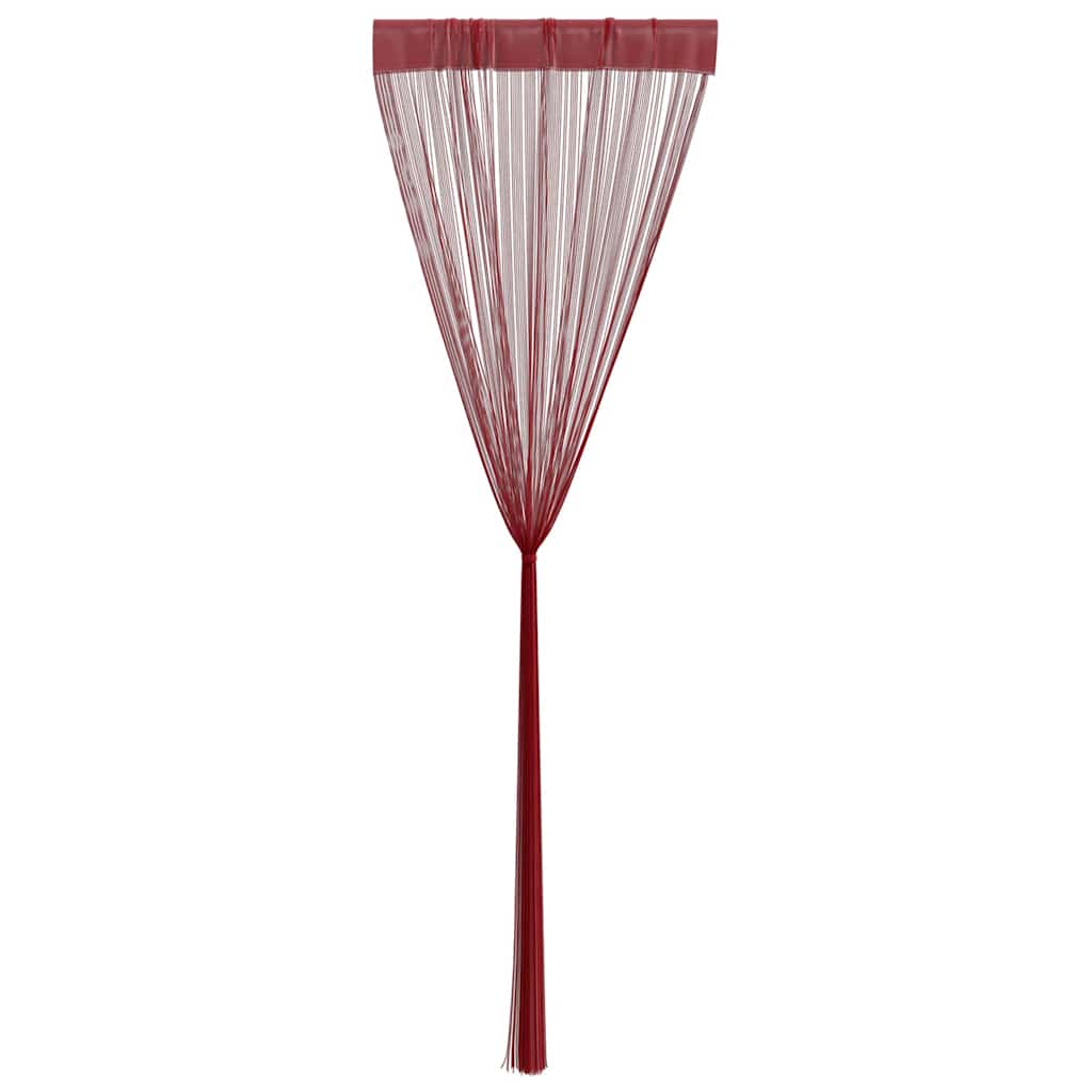 vidaXL Draperii cu franjuri, 2 buc., 140 x 250 cm, roșu burgund