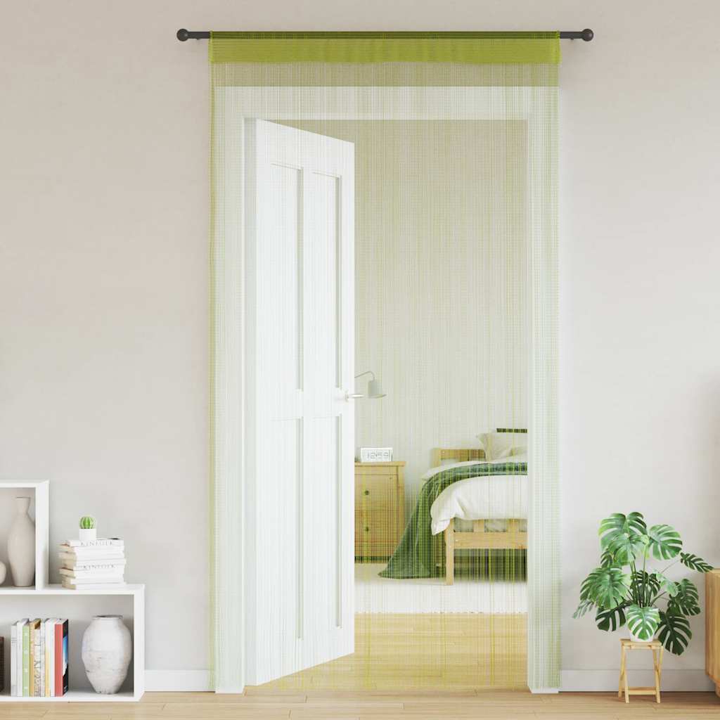 vidaXL Draperii cu franjuri, 2 buc., 100 x 250 cm, verde