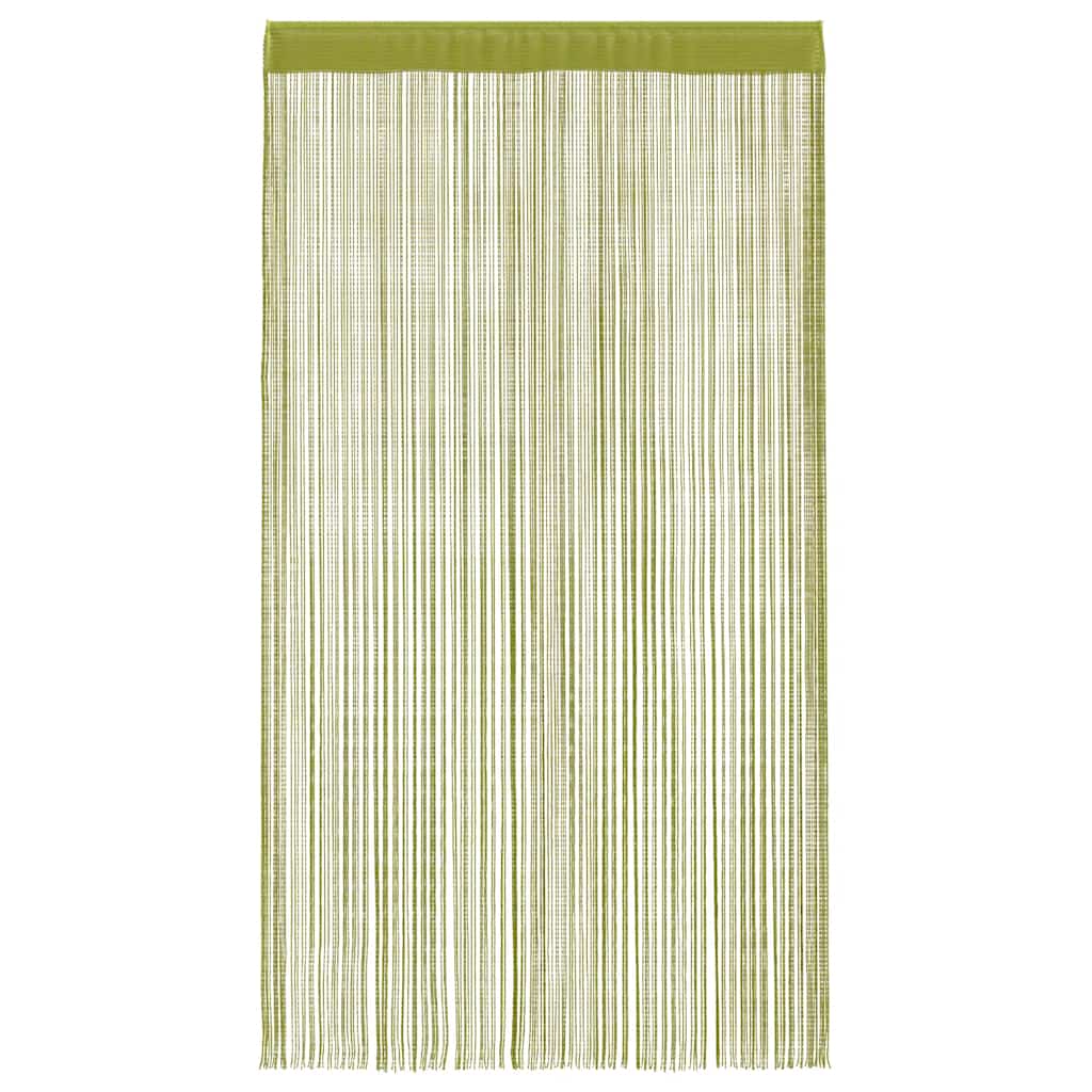 vidaXL Draperii cu franjuri, 2 buc., 100 x 250 cm, verde